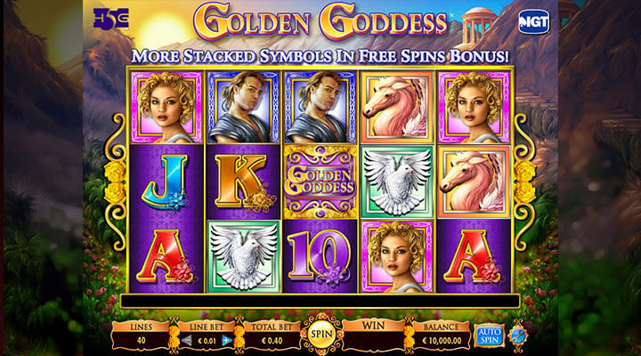 Golden Goddess Slot Screenshot 1